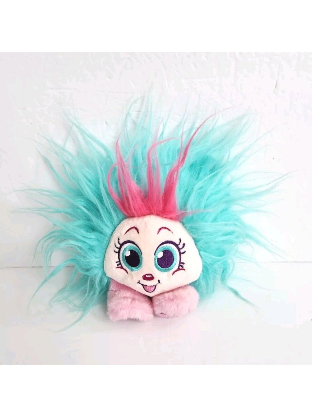 Zuru Shnooks Nookoo Troll Doll Plush Soft Toy Plushie Sewn Eyes Green Hair 5"